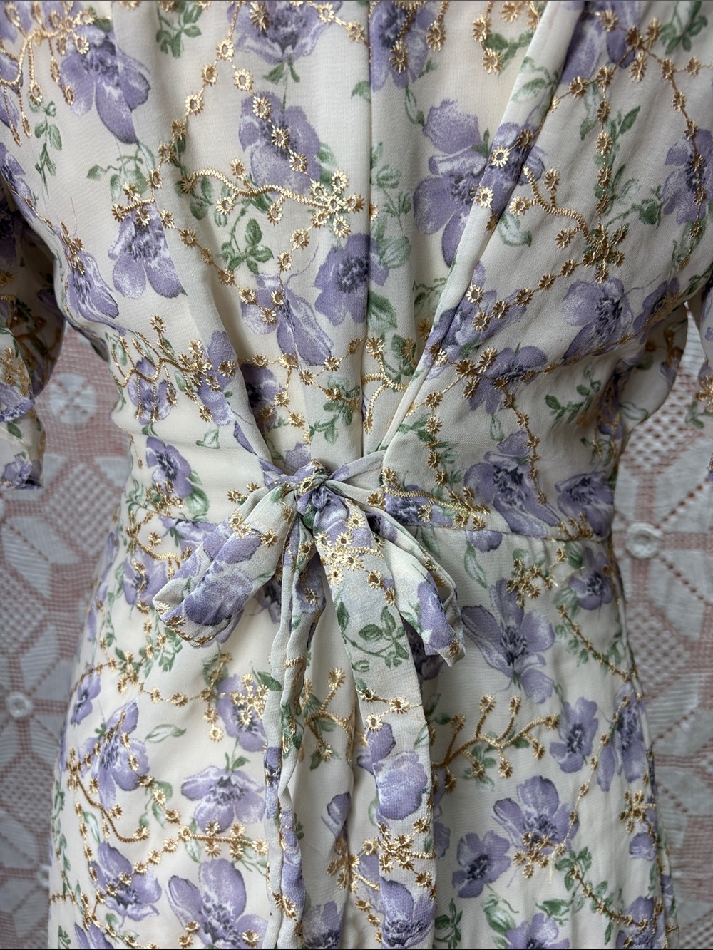 PHA-RIT Classic Closet Floral Embroidered Midi Dress - Picture 12 of 15